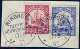 Briefmarken DSWA Briefstück ° Windhoek 17/8/01 Luxus Kaiseryacht / 89 -