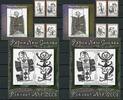 Briefmarken Papua Neuguinea 2008 Moderne Kunst Modern Art Zeichnung 1318-21 Block 61-62 MNH -