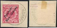 Briefmarken DNG Deutsch-Neuguinea Michel 3 a Briefstück F-Wilhelmshafen Geprüft BPP / 8 -