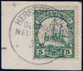 Briefmarken DNG Briefstück ° Herbertshöhe 3/5/13 Luxus Michel 8 Kaiseryacht / 13 -