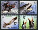 Briefmarken Falklandinseln 2011 Pinguine Seeleopard Kalmar Penguins Vögel 1152-1155 MNH -