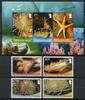 Briefmarken Falklandinseln Meerestiere Seestern Shallow Marine Surveys Satz + Block MNH -