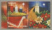 Briefmarken Paraguay 2021 Weihnachten Christmas Navidad Natal Blumen Kerzen MNH -