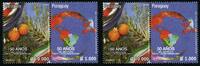 Briefmarken Paraguay Italien Institut Jubiläum Früchte Flaggen Postfrisch MNH -