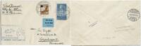Briefmarken Katapult 1935 USA Dampfer Bremen MiF Dt. Reich Seepost Catapult H 218 c / -