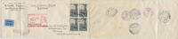 Briefmarken Katapult USA Reko-Brief NY Warnsdorf Sudetenland Catapult H 190 a/2339 -