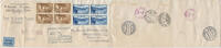 Briefmarken Katapult USA Reko-Brief NY Warnsdorf Sudetenland Catapult H 188 a / 2342 -