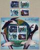 Briefmarken Südgeorgien 2017 Albatros Vögel Seevögel Albatross Birds 690-693 Block 28 MNH -