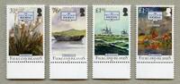 Briefmarken Falklandinseln 2017 50 Jahre Journal Schiffe Wrack Blumen Gemälde 1328-1331 MNH -