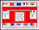 Briefmarken Tonga Flaggen Flags Pazifik Forum Politik Politics ZD-Bögen Postfrisch MNH -