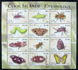 Briefmarken Cook Inseln 2014 Käfer Insekten Beetle Raupe Entomologie ZD-Kleinbogen 1906-1917 -