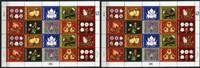 Briefmarken Marshall Inseln Blumen Flowers Blüten Buchmalerei Paintings Kleinbogen MNH -