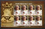 Briefmarken Palau Papst Benedikt Pope Benedict Religion Vatikan 2704 Kleinbogen MNH -