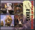 Briefmarken Tuvalu 2005 Trafalgar Seeschlacht Lord Nelson Schiffe Gemälde 1224-1228 MNH -