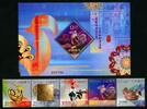 Briefmarken Macau Macao 2017 Jahr des Hahnes Neujahr Zodiac Cock 2105-2109 Block MNH -