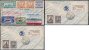 Briefmarken 45 Pesos Zeppelin 1936 Paraguay 7. SAF Reko-Brief Frankfurt/Main Si 356 / -