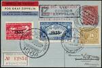 Briefmarken Zeppelin 1935 Paraguay 16. SAF 3. Pendelfahrt Reko-Karte Lorch Si 338 / -
