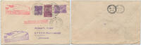 Briefmarken Zeppelin 1932 Brasilien 1. und 2. SAF 2x befördert Lorch Si 139 + 144 / -