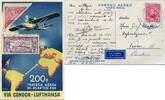 Briefmarken Katapult oder Zeppelin Paraguay Karte 200. Atlantiküberquerung 26.10. /2032 -