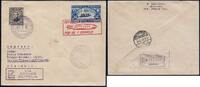 Briefmarken 45 Pesos Zeppelin Paraguay 8. SAF Reko-Brief Berlin Si 312 I / 2363 -