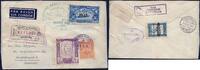 Briefmarken 45 Pesos Zeppelin Paraguay 10. SAF Reko-Brief Dänemark Si 0316 / 2364 -