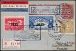 Briefmarken Zeppelin 1935 Paraguay 16. SAF 2. Pendelfahrt Reko-Karte F`hafen Si 335 / -