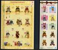 Briefmarken Japan Teddybären Grußmarken Herbst Teddy Bears 6115-6134 Kleinbögen MNH -