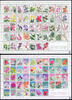 Briefmarken Japan Blumen Blüten Präfekturen Komplett Flowers Blossoms (2) Bögen MNH -