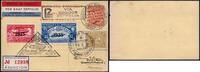 Briefmarken Zeppelin 1935 Paraguay 16. SAF Rückfahrt Reko-Karte Deutschland Si 343 / -