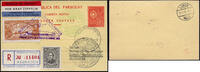 Briefmarken Zeppelin 1933 Paraguay 6. SAF Reko-Karte Asuncion Deutschland Si 231 / -