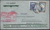 Briefmarken Katapult Argentinien Brief SST 250. Atlantikflug Bremerhaven Catapult / 443 -