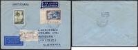 Briefmarken 7 Pesos Katapult Argentinien Reko-Brief Buenos Aires Lokstedt Catapult/ 487 -