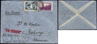 Briefmarken Katapult Argentinien Notwasserung Zephyr Brief Eschwege Catapult 614 b/ 957 -
