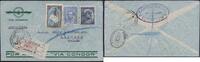 Briefmarken Katapult Argentinien Reko-Brief Buenos Aires Lincoln England Catapult / 437 -