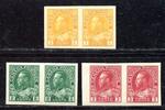 Briefmarken Canada Kanada 1924 König Georg V 105-107 U Paare Ungezähnt Imperf MNH -