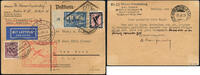 Briefmarken 4 RM 1021 Dt. Reich 1931 DO-X 1. Überseeflug MiF  New York USA Postkarte 7 b DOX/