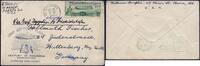 Briefmarken Zeppelin USA Chicagofahrt Chicago F`hafen Wittenberg Brief Si 244 C / 2433 -
