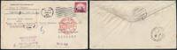 Briefmarken Katapult USA Dampfer Europa Brief Porto zu niedrig H 126 a Catapult / 654 -