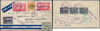 Briefmarken Guatemala Reko-Brief Flugpost MiF Vulkan Flugzeug Eisenbahn Costa Rica/ 754 -