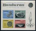 Briefmarken Honduras Olympiade Olympics Tokyo Maya Kunst Sport Block 6 A MNH -