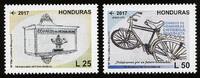 Briefmarken Honduras Postwesen Briefkasten Fahrrad 140 Jahre Post Postfrisch MNH -