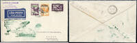 Briefmarken 1277 Zeppelin Ungarn 1931 Ungarnfahrt Rückfahrt beide Marken Lorch Si 103 c /