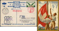 Briefmarken Schweiz Bundesfeier-PK Ballonpost Tegerfelden S`Gravenhage Niederlande/ 557 -