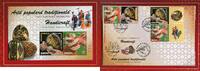 Briefmarken Rumänien Romania Hongkong Joint Issue Kunst Block 518 II Folder Auflage 800 -