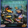 Briefmarken Rumänien Romania Fische Meerestiere Fishes Poissons Block 532 MNH A: 500 -