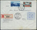 Briefmarken Schweiz Pro Aero Sonderflug Swissair Bellinzona Arbon Reko-Brief / 574 -