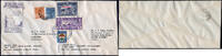 Briefmarken Brasilien 1937 Erstflugbrief FFC Rio Paraguay via PAA 2-Länder-Frankatur / -