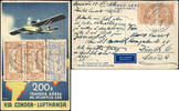 Briefmarken Katapult 1936 Paraguay Karte 200. Atlantiküberquerung Catapult H 498 c / -