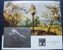 Briefmarken Guyana Jahr des Hundes Eule Vögel Gemälde Dog Owl Bird Silber Block 384 MNH -