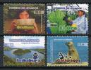 Briefmarken Ecuador Tourismus Provinzen Indio Galapagos Lagune Bananen 3263-3266 MNH -